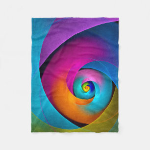 Modern Floral Abstract Art Pink Blue Pattern #17 Fleece Blanket