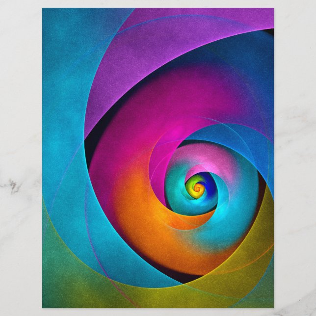 Modern Floral Abstract Art Pink Blue Pattern #17 Flyer (Front)