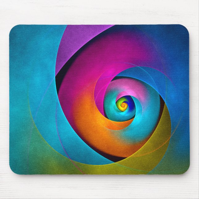 Modern Floral Abstract Art Pink Blue Pattern #17 Mouse Mat (Front)