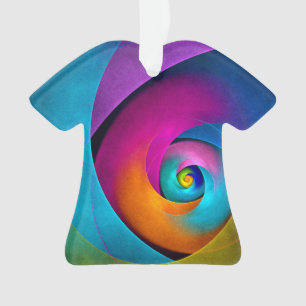Modern Floral Abstract Art Pink Blue Pattern #17 Ornament