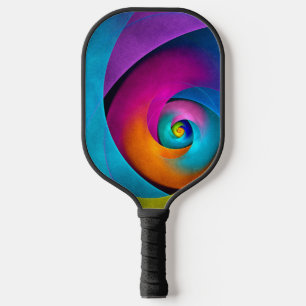 Modern Floral Abstract Art Pink Blue Pattern #17 Pickleball Paddle
