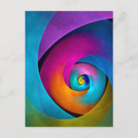 Modern Floral Abstract Art Pink Blue Pattern #17