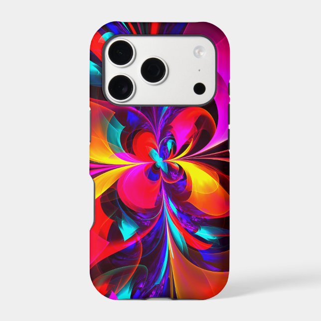 Modern Floral Abstract Art Red Blue Pattern #07 (Back)