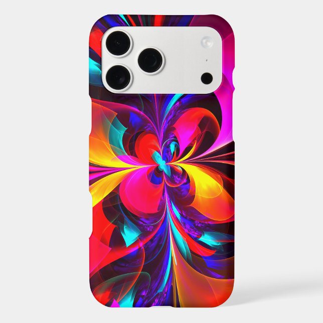 Modern Floral Abstract Art Red Blue Pattern #07 (Back)