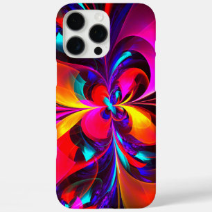 Modern Floral Abstract Art Red Blue Pattern #07 iPhone 16 Pro Max Case