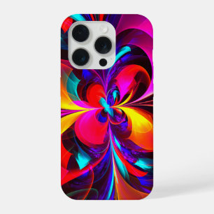 Modern Floral Abstract Art Red Blue Pattern #07 iPhone 15 Pro Case