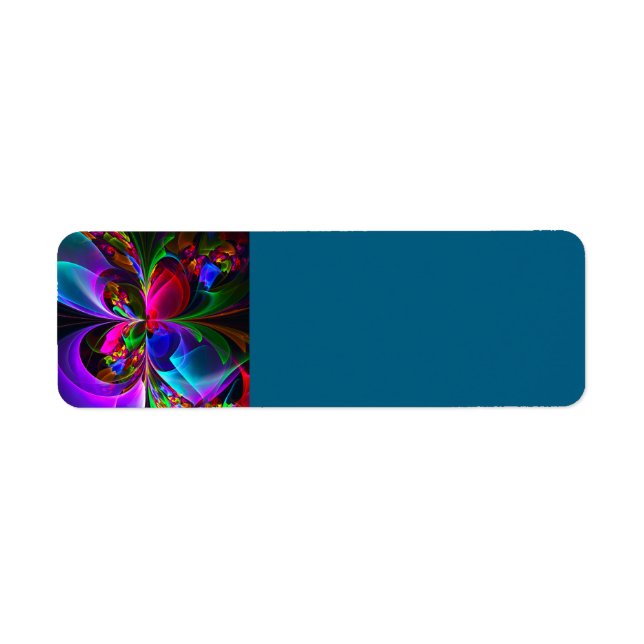 Modern Floral Abstract Art Red Blue Pattern #12 (Front)