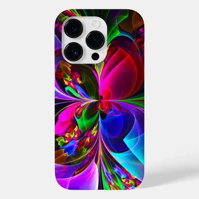 Modern Floral Abstract Art Red Blue Pattern #12 Case-Mate iPhone Case (Back)