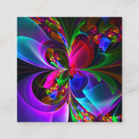 Modern Floral Abstract Art Red Blue Pattern #12