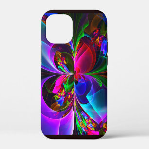 Modern Floral Abstract Art Red Blue Pattern #12 iPhone 12 Mini Case