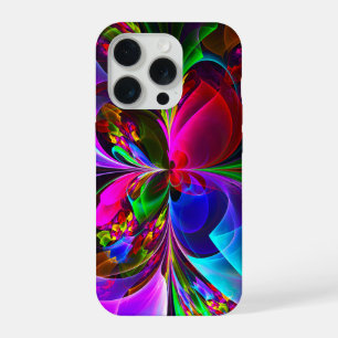 Modern Floral Abstract Art Red Blue Pattern #12 iPhone 15 Pro Case