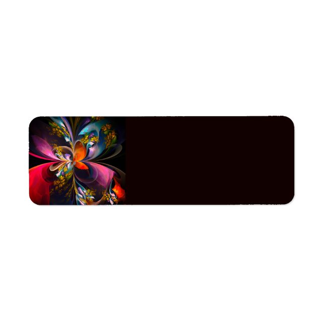 Modern Floral Abstract Art Red Blue Pattern #13 (Front)