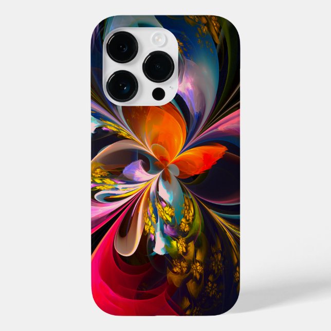 Modern Floral Abstract Art Red Blue Pattern #13 Case-Mate iPhone Case (Back)