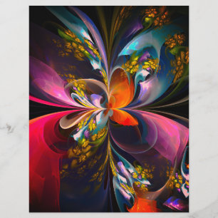 Modern Floral Abstract Art Red Blue Pattern #13 Flyer