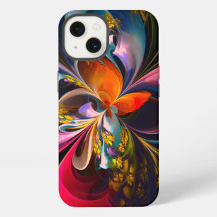 Modern Floral Abstract Art Red Blue Pattern #13 iPhone 13 Case