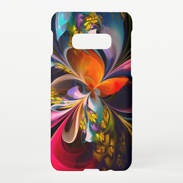 Modern Floral Abstract Art Red Blue Pattern #13 Samsung Galaxy Case (Back)