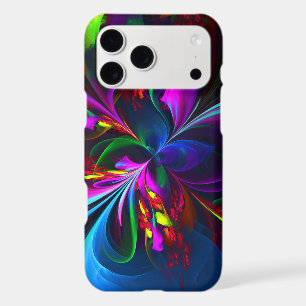 Modern Floral Abstract Art Red Blue Pattern #15