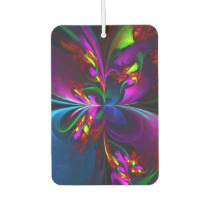Modern Floral Abstract Art Red Blue Pattern #15 Car Air Freshener