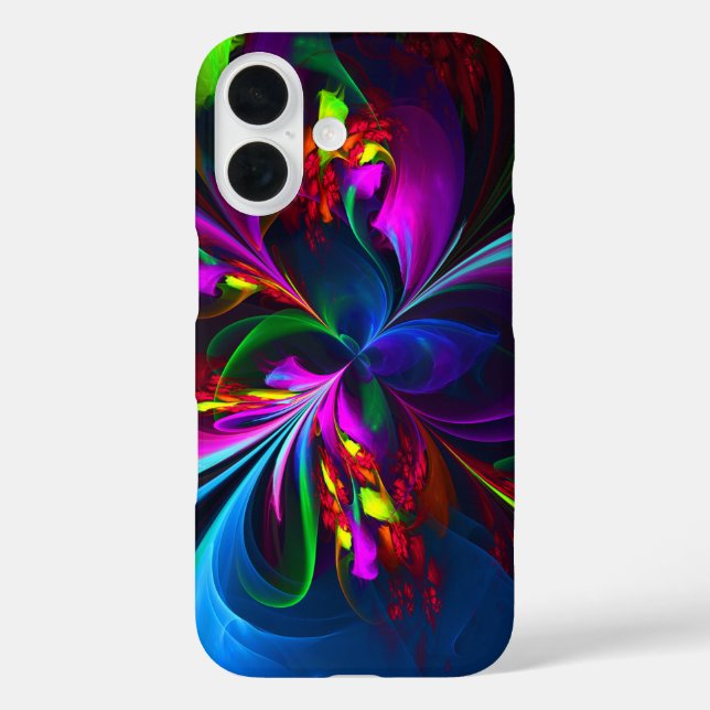 Modern Floral Abstract Art Red Blue Pattern #15 Case-Mate iPhone Case (Back)