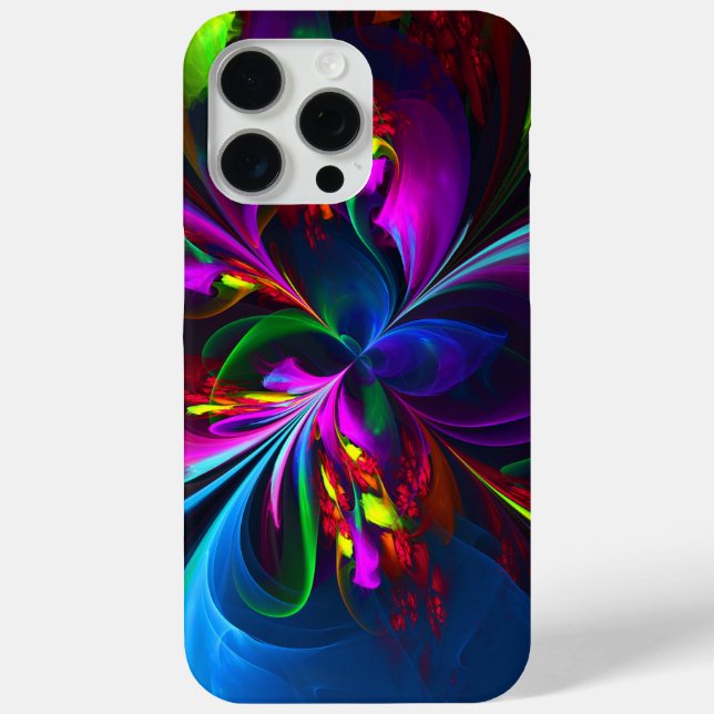 Modern Floral Abstract Art Red Blue Pattern #15 Case-Mate iPhone Case (Back)