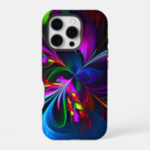 Modern Floral Abstract Art Red Blue Pattern #15