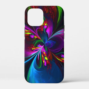 Modern Floral Abstract Art Red Blue Pattern #15 iPhone 12 Mini Case