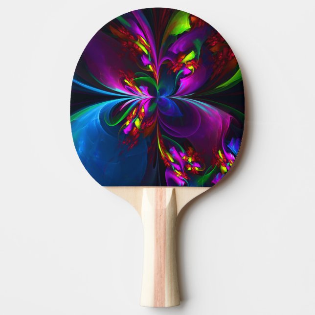 Modern Floral Abstract Art Red Blue Pattern #15 Ping Pong Paddle (Front)