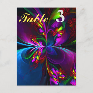Modern Floral Abstract Art Red Blue Pattern #15 Postcard