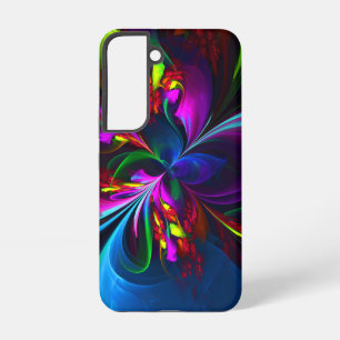 Modern Floral Abstract Art Red Blue Pattern #15 Samsung Galaxy Case