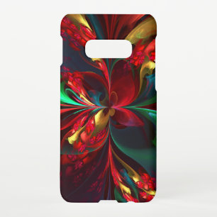 Modern Floral Abstract Art Red Green Pattern #11 Samsung Galaxy Case