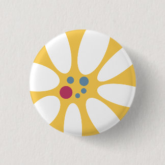 Modern Floral Abstract Design 3 Cm Round Badge