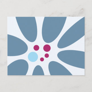 Modern Floral Abstract Design Postcard