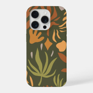 Modern floral abstract iPhone 15 pro case