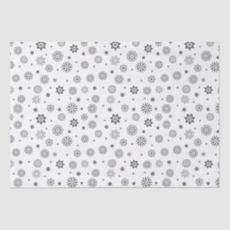 Modern floral abstrakt black and white design tissue paper