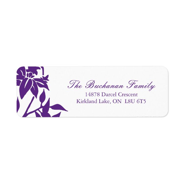Modern Floral Address Labels (Front)