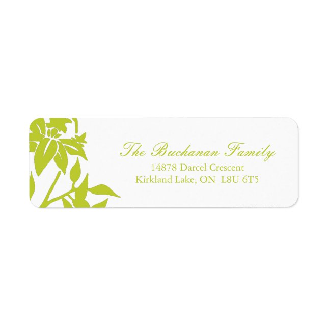Modern Floral Address Labels (Front)