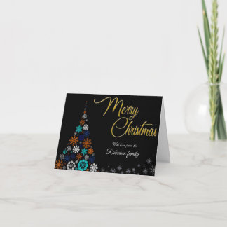 Modern, Floral and Bold Christmas Card