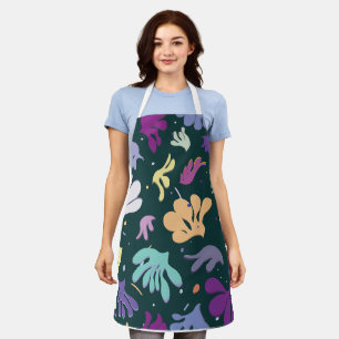 Modern floral apron