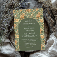 Modern floral Art Nouveau William Morris wedding
