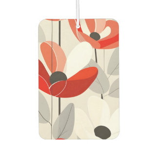 Modern Floral Art Print Car Air Freshener