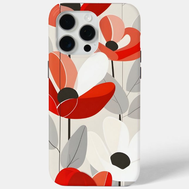 Modern Floral Art Print Case-Mate iPhone Case (Back)