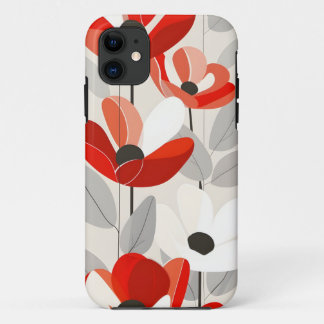 Modern Floral Art Print iPhone 11 Case