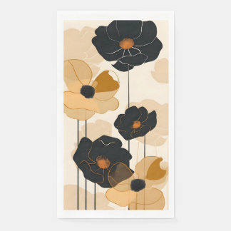 Modern Floral Art Print Napkin