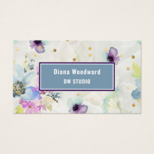 Modern Floral Background Business Card
