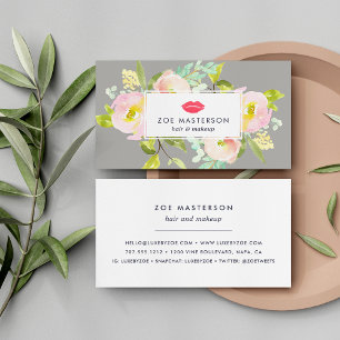 Modern Floral Beauty Business Card