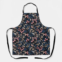 Modern Floral Berries Unisex Neutral Blue Pink