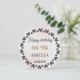 Modern Floral Birthday   Elegant Flower Design  Invitation