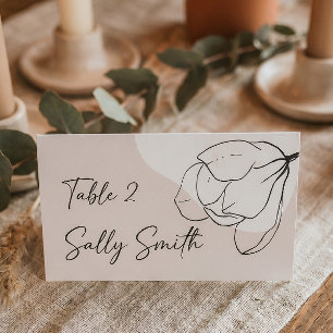Modern Floral Bohemian Wedding Escort Card
