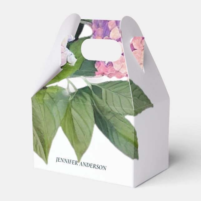 Modern Floral Boho Calligraphy Wedding Thank You  Favour Box (Front Side)