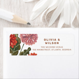 Modern floral boho earth tone terracotta wedding